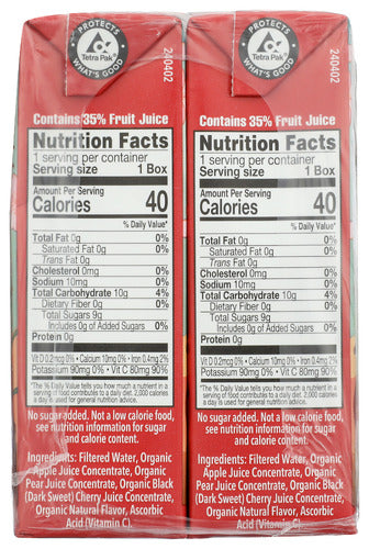 Cherry Fusion Juice Boxes, Org, 8/6.75 fl oz