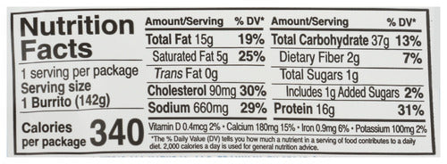 Chicken Chorizo Burrito, 5 oz