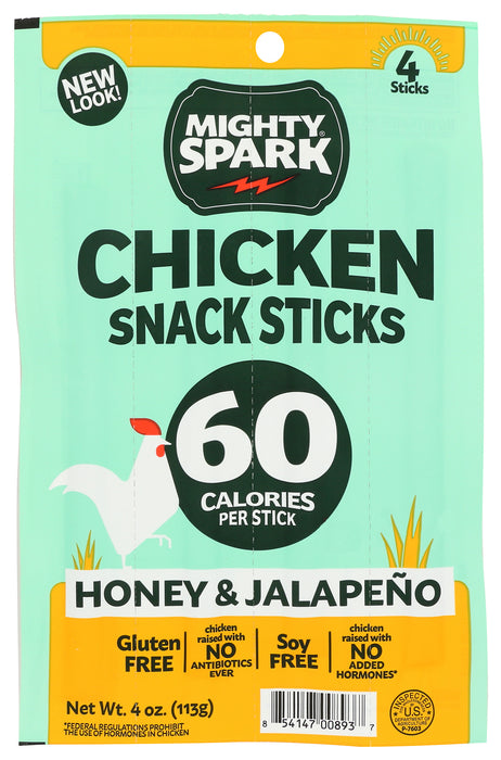 Chicken Snack Sticks, Honey & Jalapeno, 4 oz