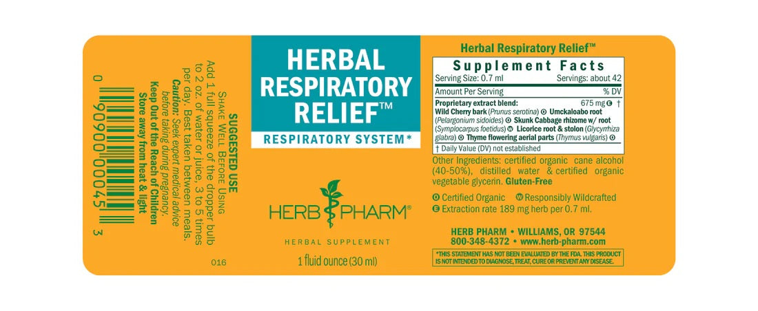 Herbal Respiratory Relief 1 oz