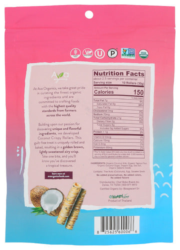 Coconut Crispy Rollers, Org, 2.8 oz