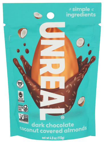 Dark Chocolate Coconut Covered Almonds, GF, V, 4 oz