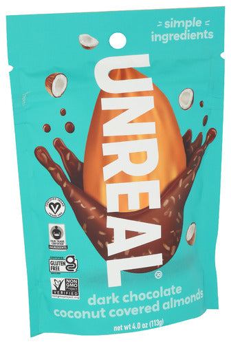 Dark Chocolate Coconut Covered Almonds, GF, V, 4 oz