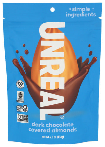 Dark Chocolate Covered Almonds, GF, V, 4 oz
