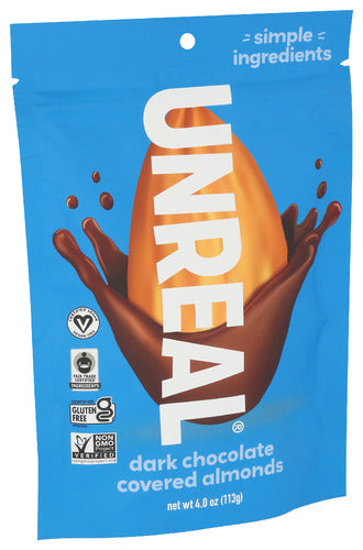 Dark Chocolate Covered Almonds, GF, V, 4 oz