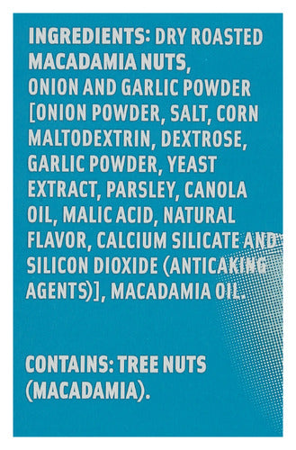 Dry Roasted Macadamia Nuts, Garlic Onion, GF, V, 4 oz