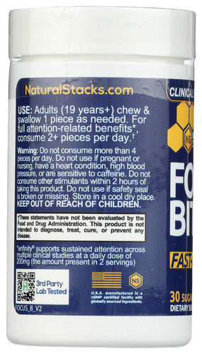 Focus Bites, Melon Mint, 30 ct
