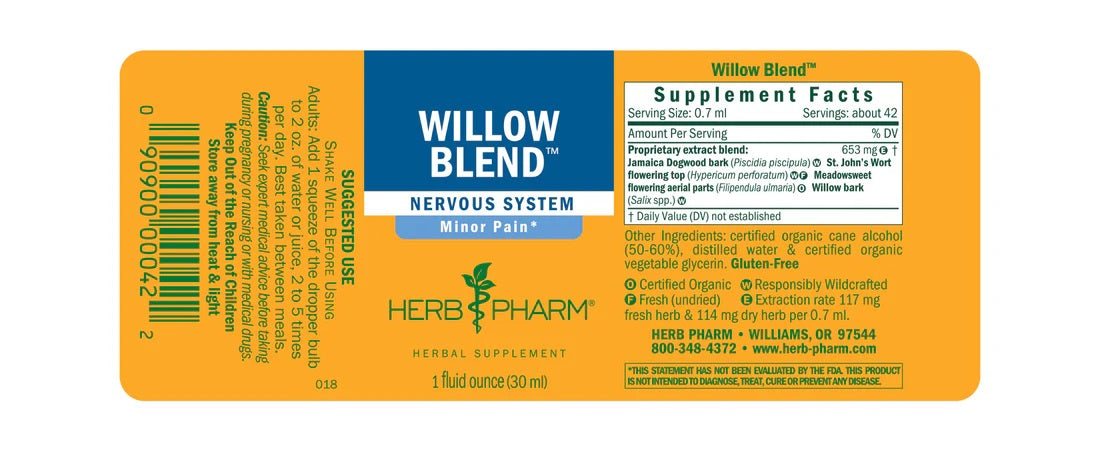 Willow Blend, for Minor Pain, 1 oz