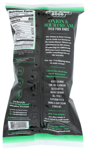 Fried Pork Rinds, Onion & Sour Cream, 1.75 oz