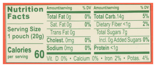 Fruit Gummies, Mango, Org, V, 5ct/.7 oz