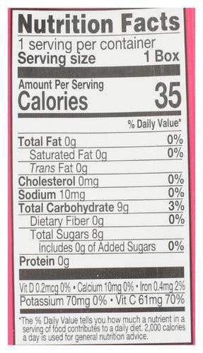 Fruit Punch Juice Boxes, Org, 8/6.75 fl oz