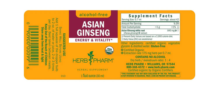 Asian Ginseng Glycerite 1 oz