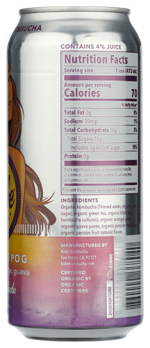 Hawaiian POG Kombucha, Org, 16 fl oz