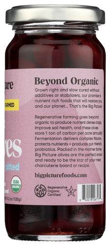 Kalamata Pitted Olives, Org, 7.8 oz