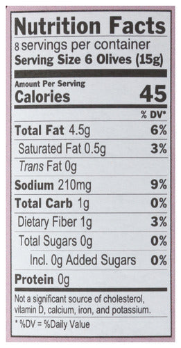 Kalamata Pitted Olives, Org, 7.8 oz