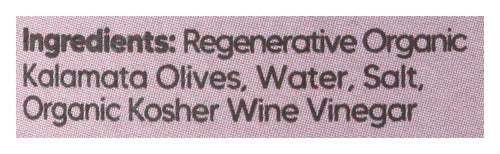 Kalamata Pitted Olives, Org, 7.8 oz