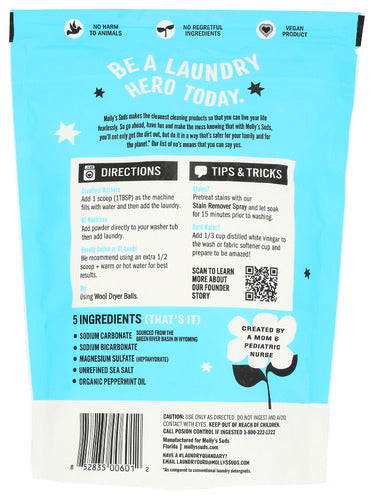 Laundry Detergent Powder, Peppermint, 47 oz