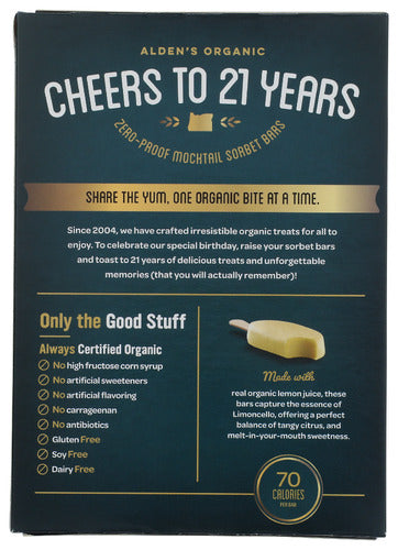 Limoncello Sorbet Bars, NA, 4 ct