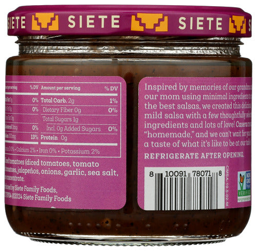 Mild Salsa, Casera Style, 10.5 oz