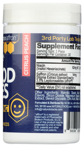 Mood Bites, Citrus Peach, 30 ct