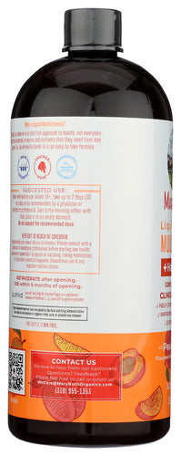 Morning Multivitamin + Hair Growth, Peach Mango, 30 fl oz