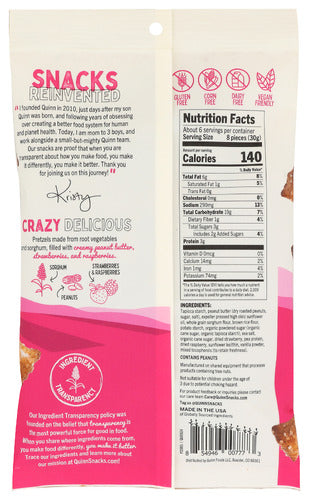 Peanut Butter & Berry Filled Pretzel Nuggets, 6 oz