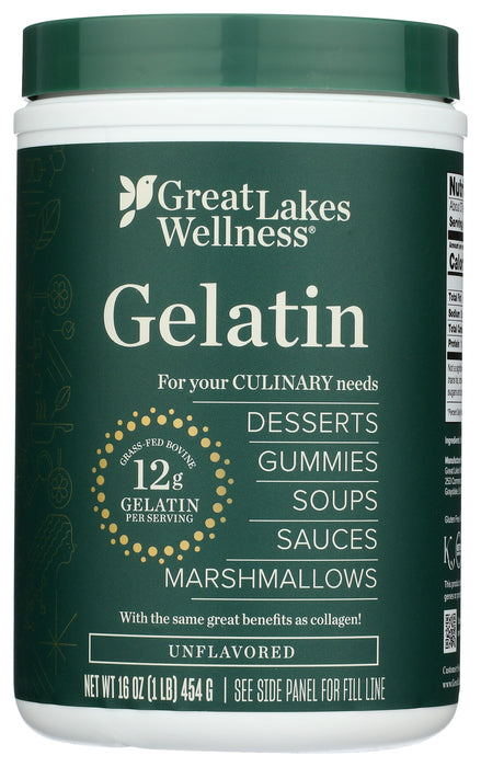 Powdered Gelatin, Unflavored, 16 oz