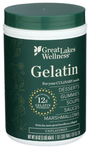Powdered Gelatin, Unflavored, 16 oz