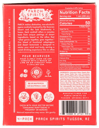 Prickly Pear Paloma Mocktail, 4 ct, 8.4 oz