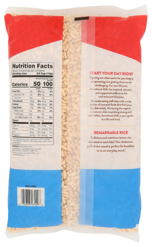 Puffed Rice Cereal, Org, 6 oz