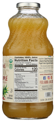 Spicy Pineapple Juice, Org, 32 fl oz