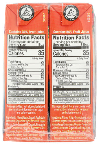 Tropical Punch Juice Boxes, Org, 8/6.75 fl oz
