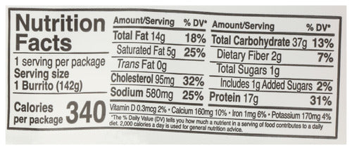 Turkey Sausage Burrito, 5 oz