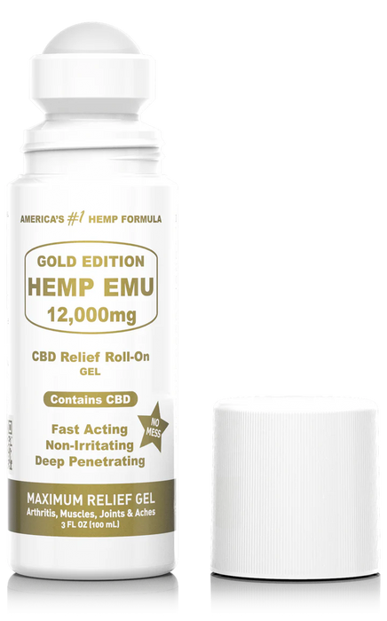 Gold Edition CBD Roll-On Gel, 12,000mg CBD, 3 fl oz