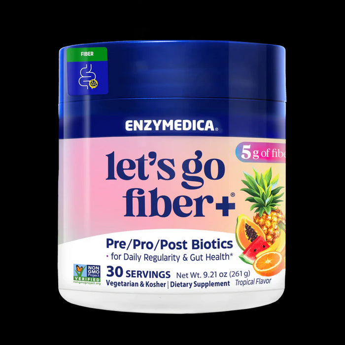 Let's Go Fiber+, Pre/Pro/Post Biotics Tropical, 30 serv, 9.21 oz