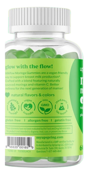 Milkflow Moringa Gummies, 60 vgummies