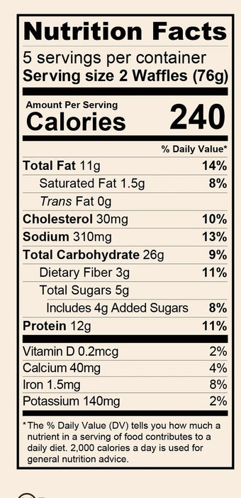 Power Waffles, Buttermilk & Vanilla, 10 ct