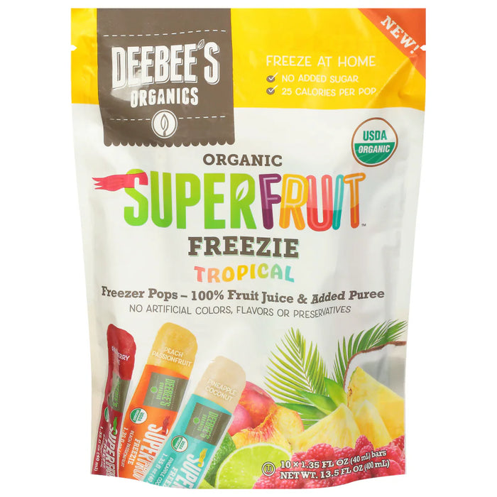 Superfruit Freezie Tropical 10pk, Org, 13.5 fl oz