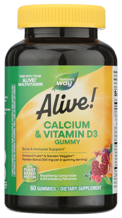 Alive! Calcium+D3, 500mg/1000IU, 60gmy