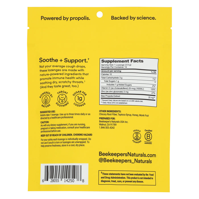 B. Soothed Honey Lozenges, 1.76 oz