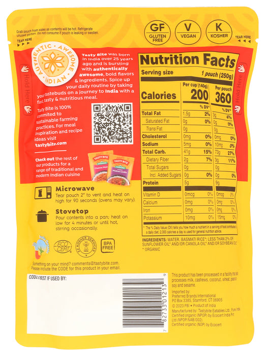 Basmati Rice, Org, 8.8 oz