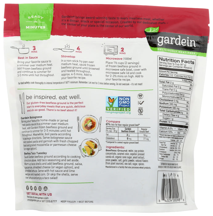 Beefless Ground, GF, 13.8 oz