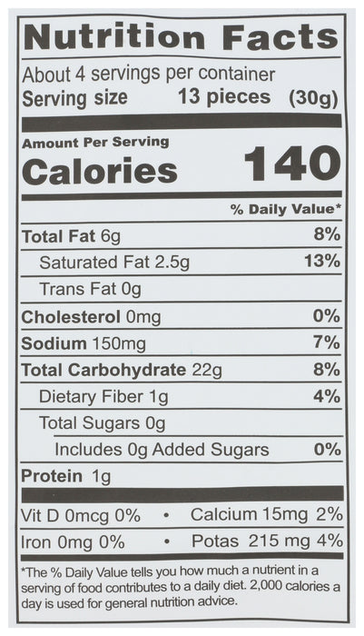 Cassava Strips with Sea Salt, 4.5 oz