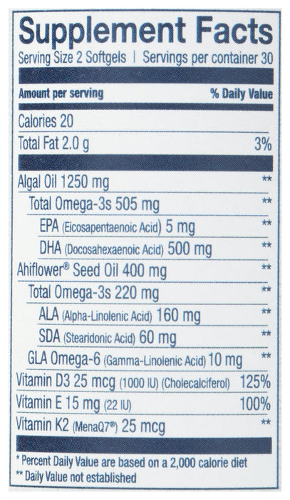 CatchFree Omega 725mg, Vegan, 60 sgel