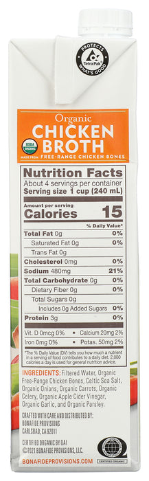 Chicken Broth, Org, 32 fl oz