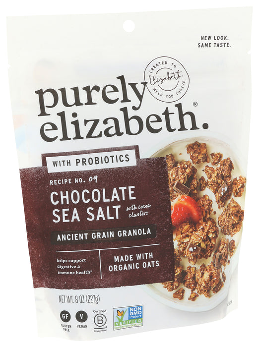 Chocolate Sea Salt Probiotic Granola, Org, 8 oz