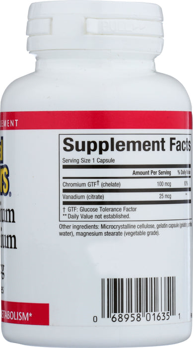 Chromium & Vanadium, 125mcg, 90 cap