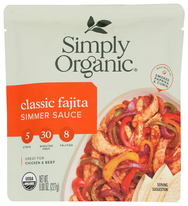 Classic Fajita Simmer Sauce, Org, 8 oz