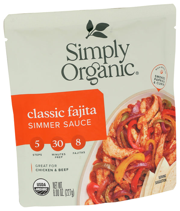 Classic Fajita Simmer Sauce, Org, 8 oz