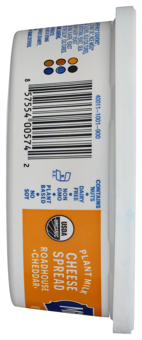 Classic Sharp Roadhouse Cheddar Cashew Milk Cheese, Vegan Org, 8 oz